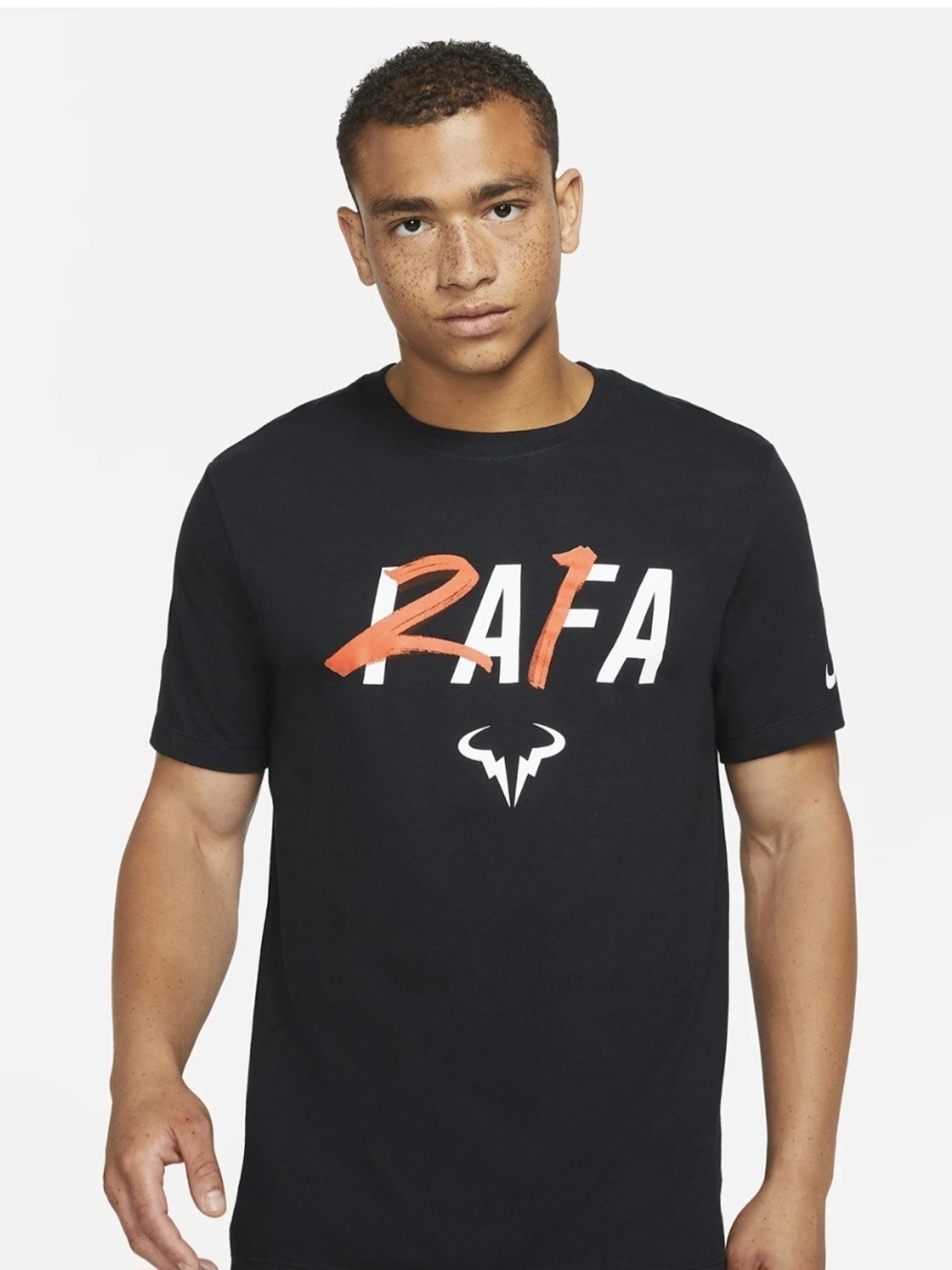 NWOT Nike RAFA Men's Black Graphic T‑Shirt
